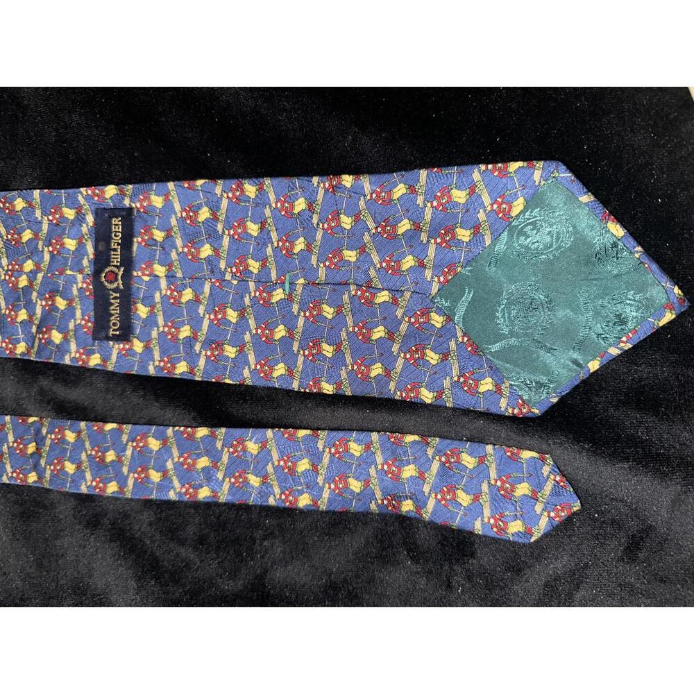 Tommy Hilfiger Men's Blue Patterned Silk Tie
